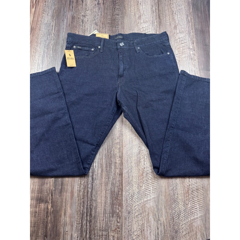 Polo Ralph Lauren Prospect Straight Jeans Mens 38T x 36 Indigo Blue Denim NWT